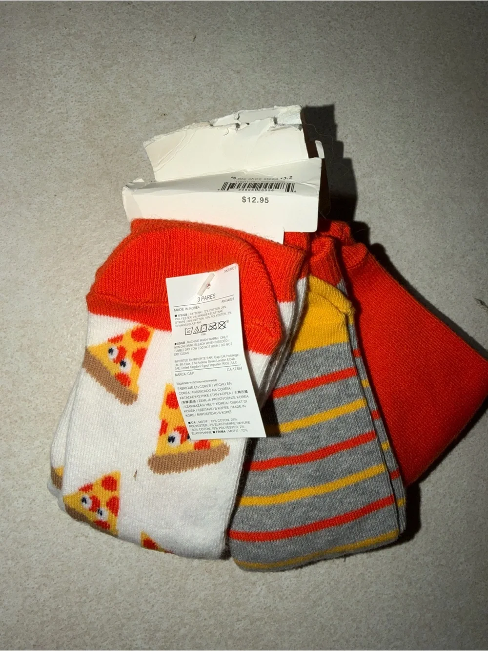Gap kids crew cut medium (13-2 shoe) socks